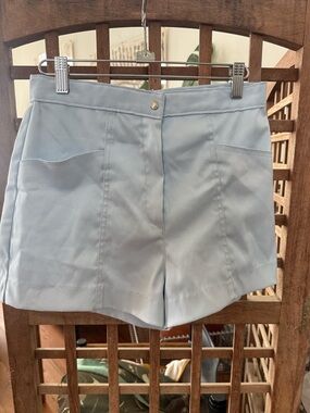 Vintage Light Blue Women's High-Waist Shorts